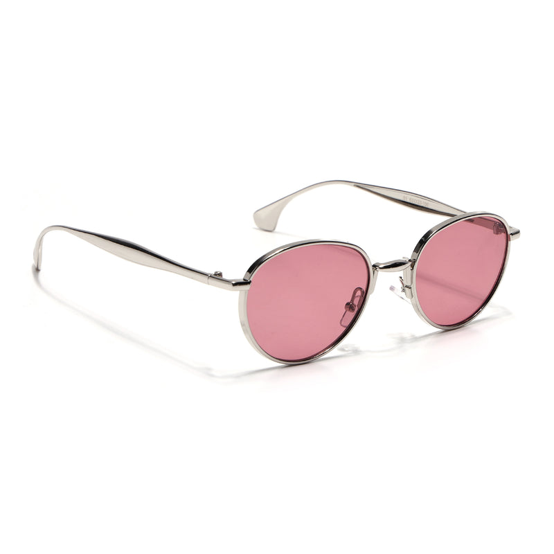 Sphere | Silver Round Sunglasses | Wine Lens - MG7611