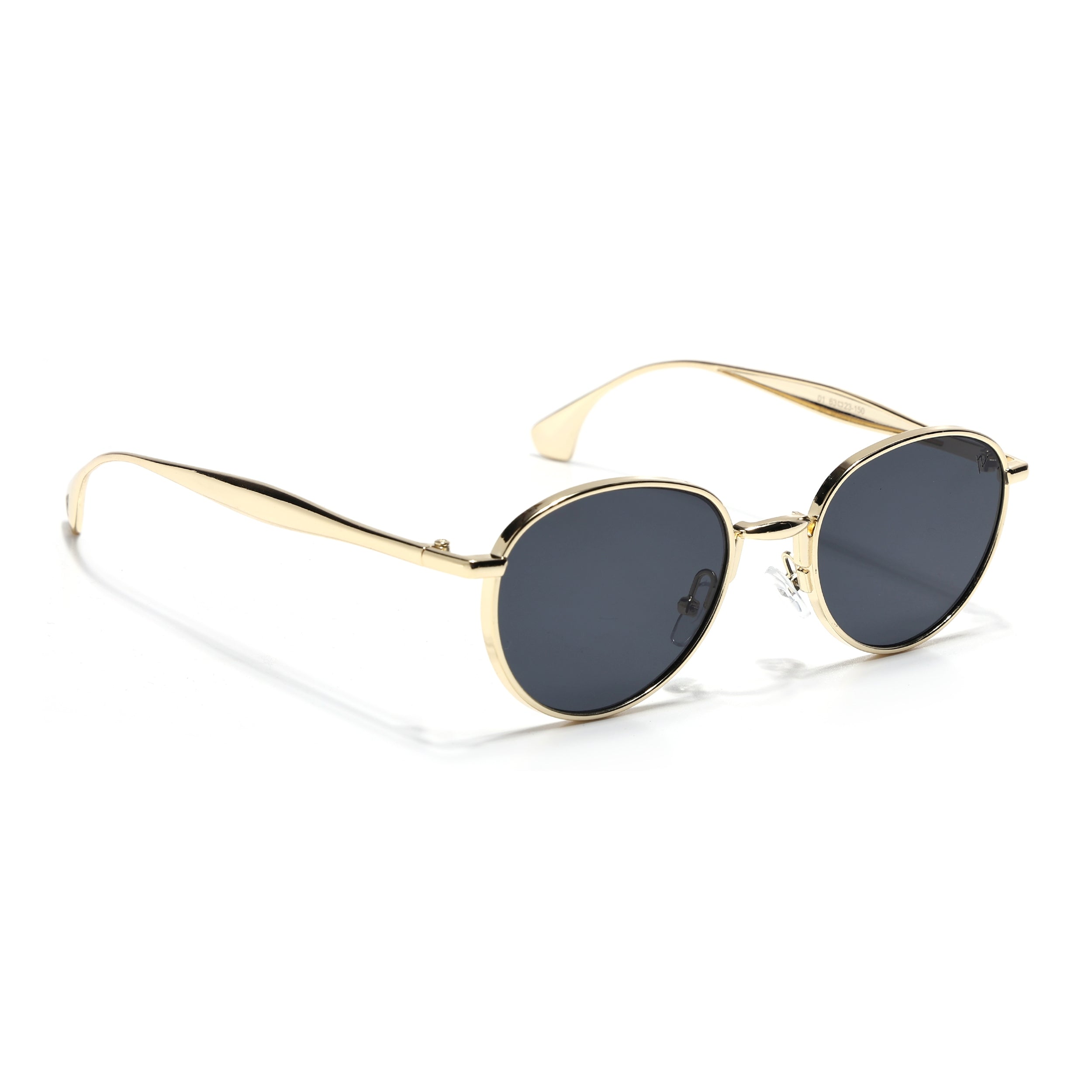 Sphere | Golden Round Sunglasses | Black Lens - MG7612