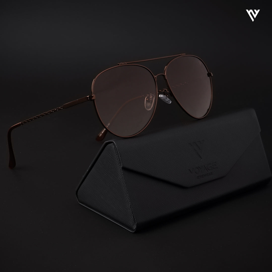Aviator Brown Polarized Sunglasses - PMG4137