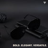 Black Polarized Aviator Sunglasses - PMG4135