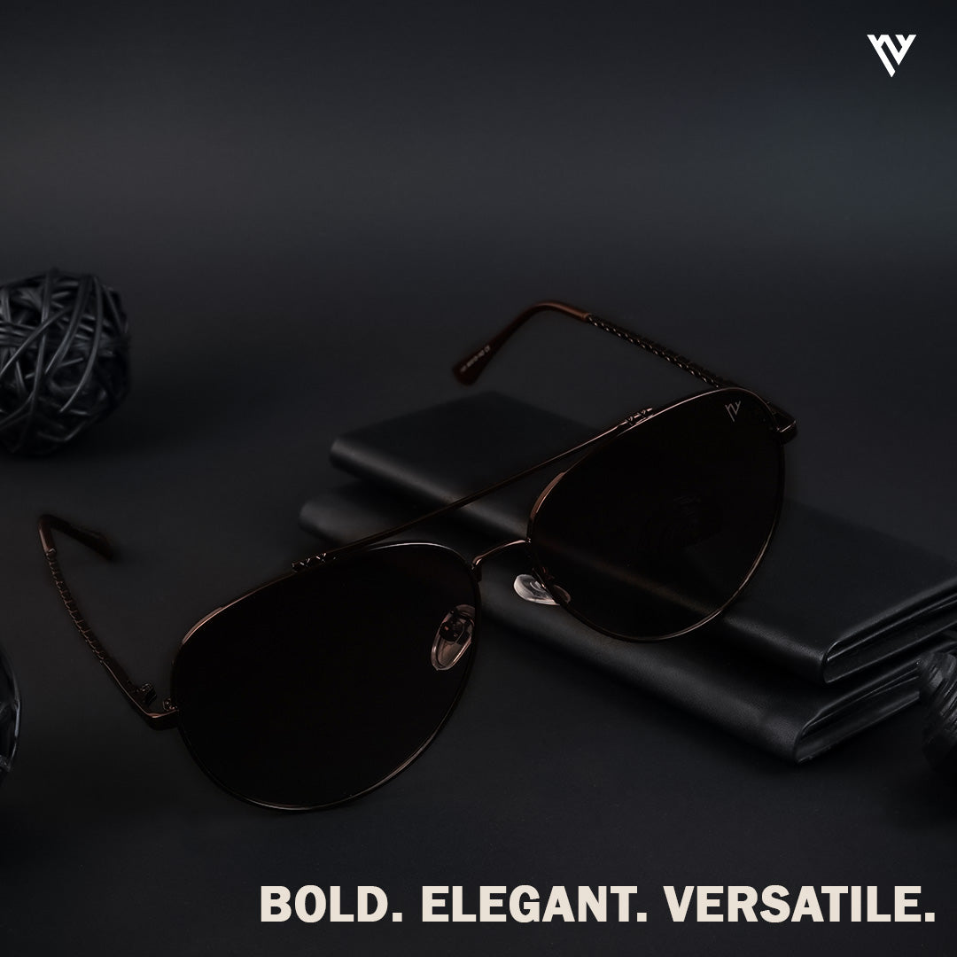 Aviator Brown Polarized Sunglasses - PMG4137