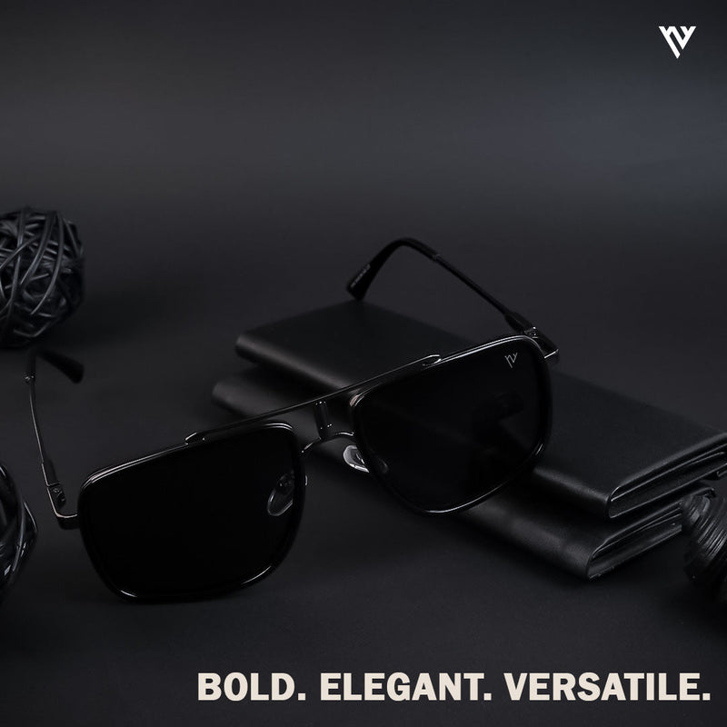 Black Polarized Wayfarer Sunglasses - PMG4141