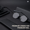 Black Polarized Geometric Sunglasses - PMG4146