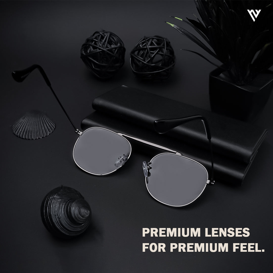 Grey Polarized Round Sunglasses - PMG4139