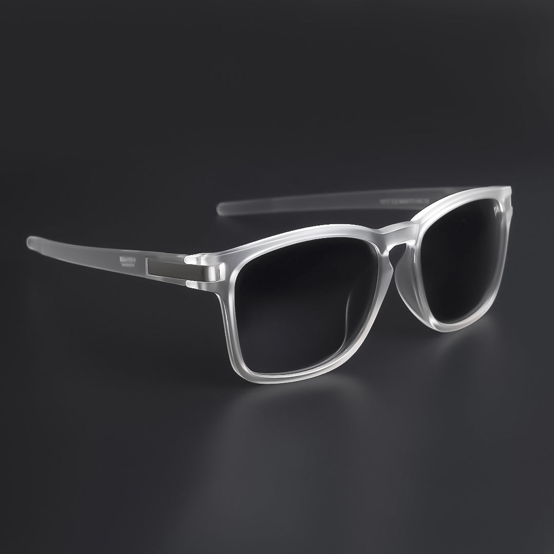 Aegis | Black & Transparent Polarized Wayfarer Sunglasses - PMG3975