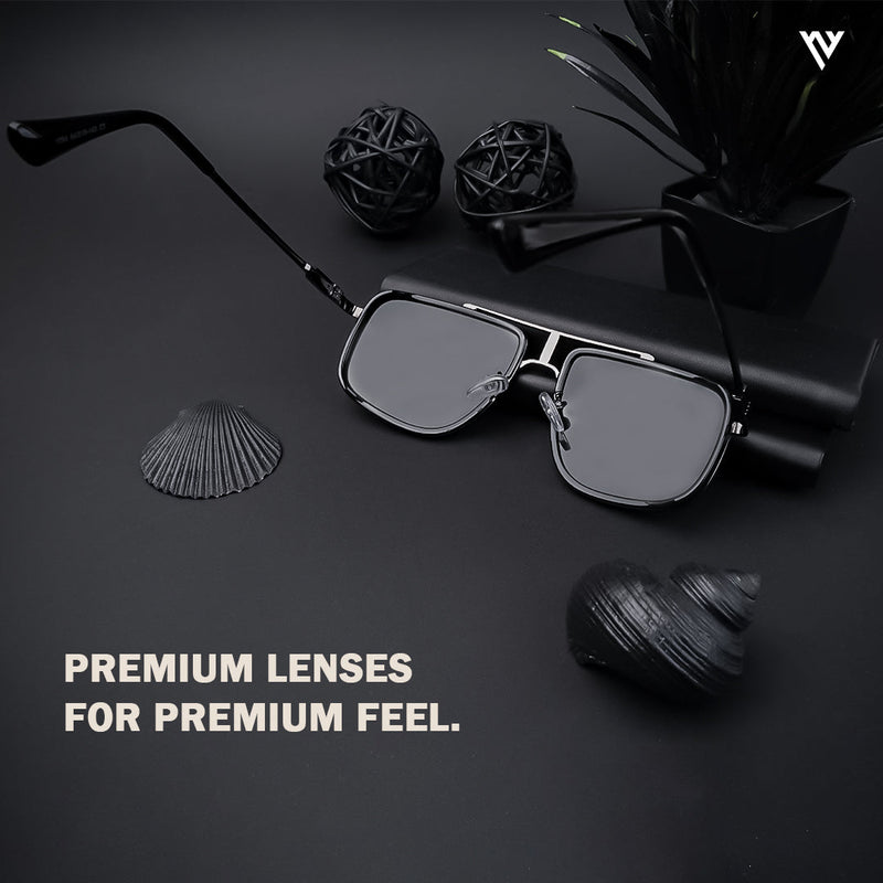 Black Polarized Wayfarer Sunglasses - PMG4141