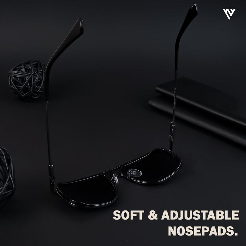 Black Polarized Wayfarer Sunglasses - PMG4141