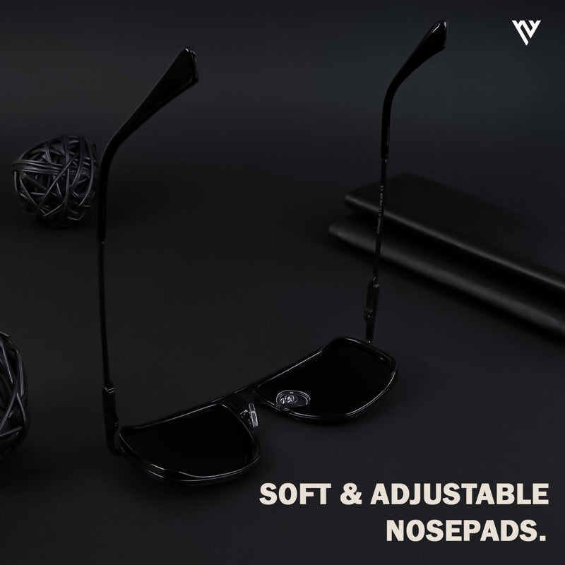 Black Polarized Wayfarer Sunglasses - PMG4140