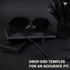 Black Polarized Aviator Sunglasses - PMG4135
