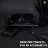 Black Polarized Wayfarer Sunglasses - PMG4140