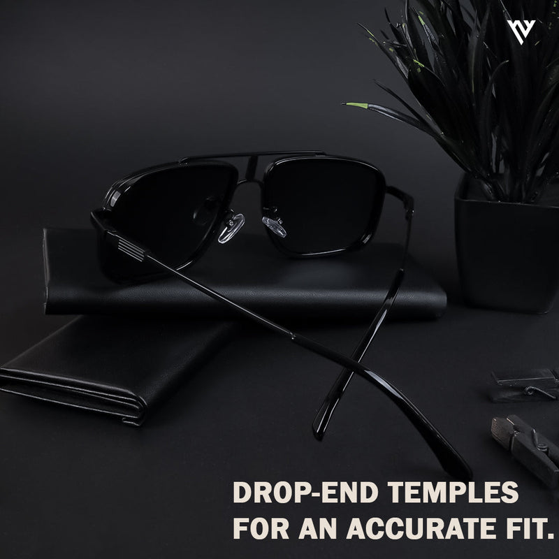 Black Polarized Wayfarer Sunglasses - PMG4140