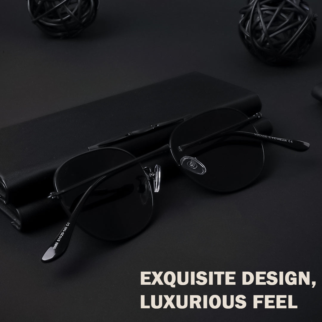 Nobel | Black Polarized Round Sunglasses - PMG4145