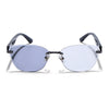 Rimless Photochromic Sunglasses for Men & Women (Light Black Lens | Grey Frame - MG7808)