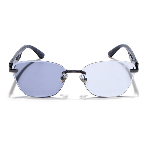Rimless Photochromic Sunglasses for Men & Women (Light Black Lens | Grey Frame - MG7808)