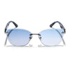 Rimless Photochromic Sunglasses for Men & Women (Blue & Clear Lens | Silver Frame - MG7807)