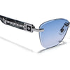 Rimless Photochromic Sunglasses for Men & Women (Blue & Clear Lens | Silver Frame - MG7807)