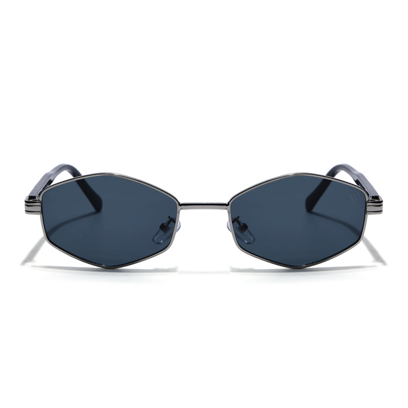 Draven | Silver Hexagonal Sunglasses | MG7847