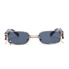 Punk | Golden Rectangle Sunglasses | Black Lens - MG5208