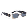 Punk | Golden Rectangle Sunglasses | Black Lens - MG5208