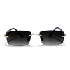 Satan | Shadow Black & Clear Rimless Sunglasses | Golden Frame - MG9293