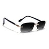 Satan | Shadow Black & Clear Rimless Sunglasses | Golden Frame - MG9293