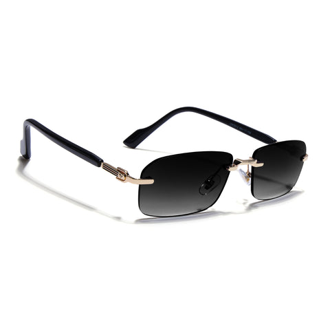 Satan | Shadow Black & Clear Rimless Sunglasses | Golden Frame - MG9293