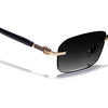 Satan | Shadow Black & Clear Rimless Sunglasses | Golden Frame - MG9293