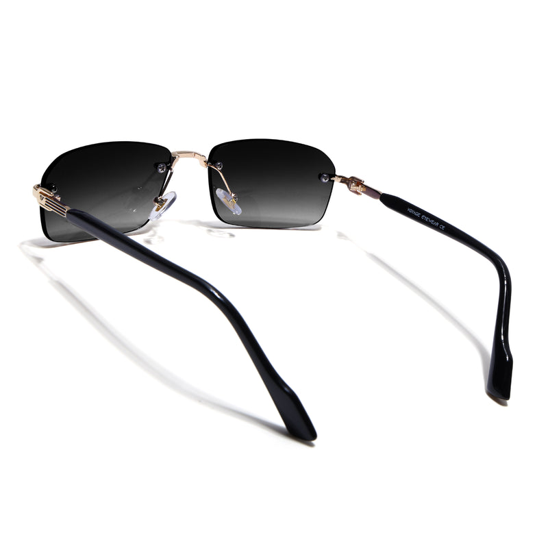 Satan | Shadow Black & Clear Rimless Sunglasses | Golden Frame - MG9293