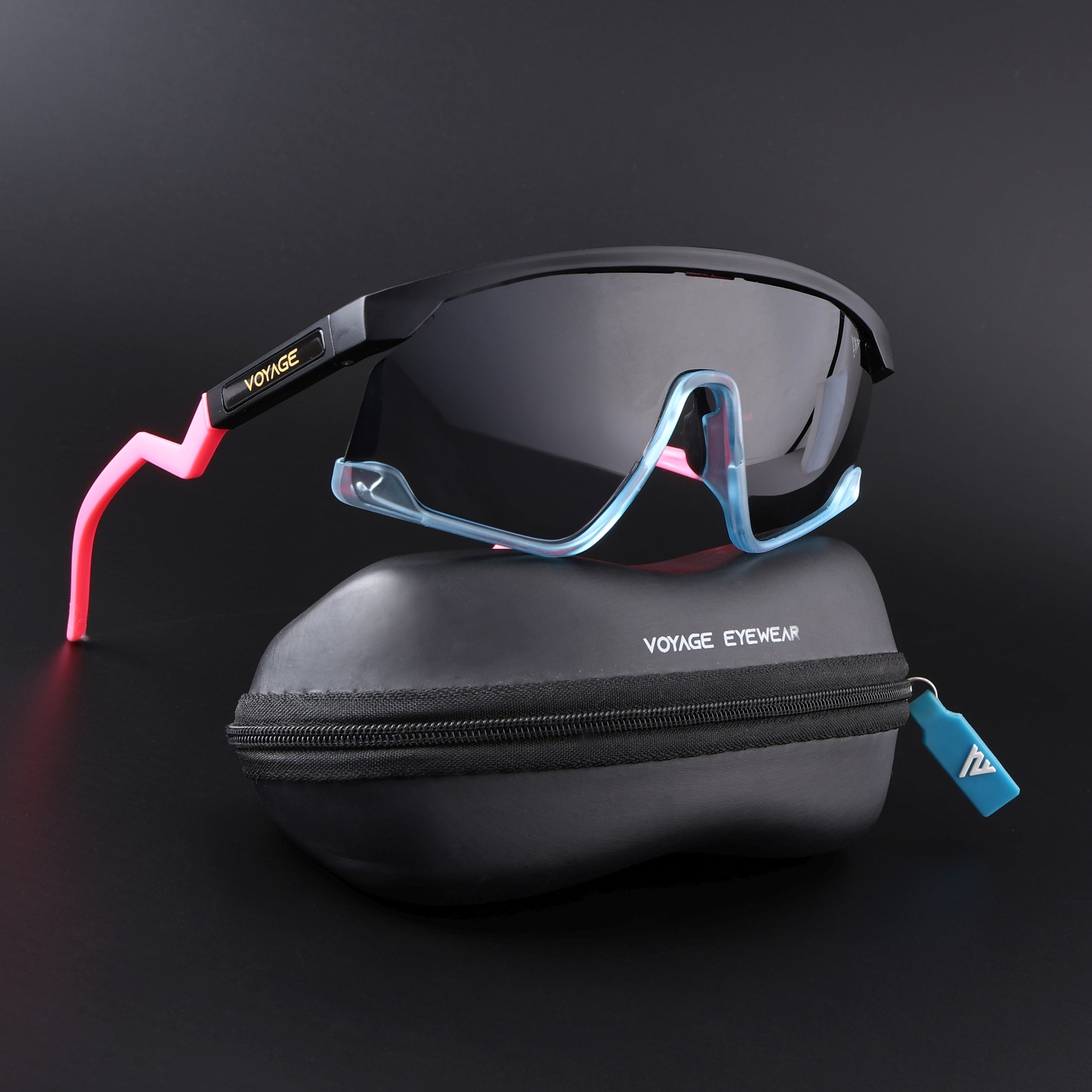 Drift Z | Black & Blue Polarized Sunglasses (Black Lens - PMG7037)