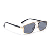 JetSet | Golden Rectangle Sunglasses for Men & Women | Black Lens  - MG6840
