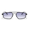 JetSet | Black Rectangle Sunglasses for Men & Women | Grey & Clear Lens - MG6838