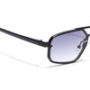 JetSet | Black Rectangle Sunglasses for Men & Women | Grey & Clear Lens - MG6838