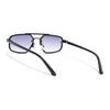 JetSet | Black Rectangle Sunglasses for Men & Women | Grey & Clear Lens - MG6838
