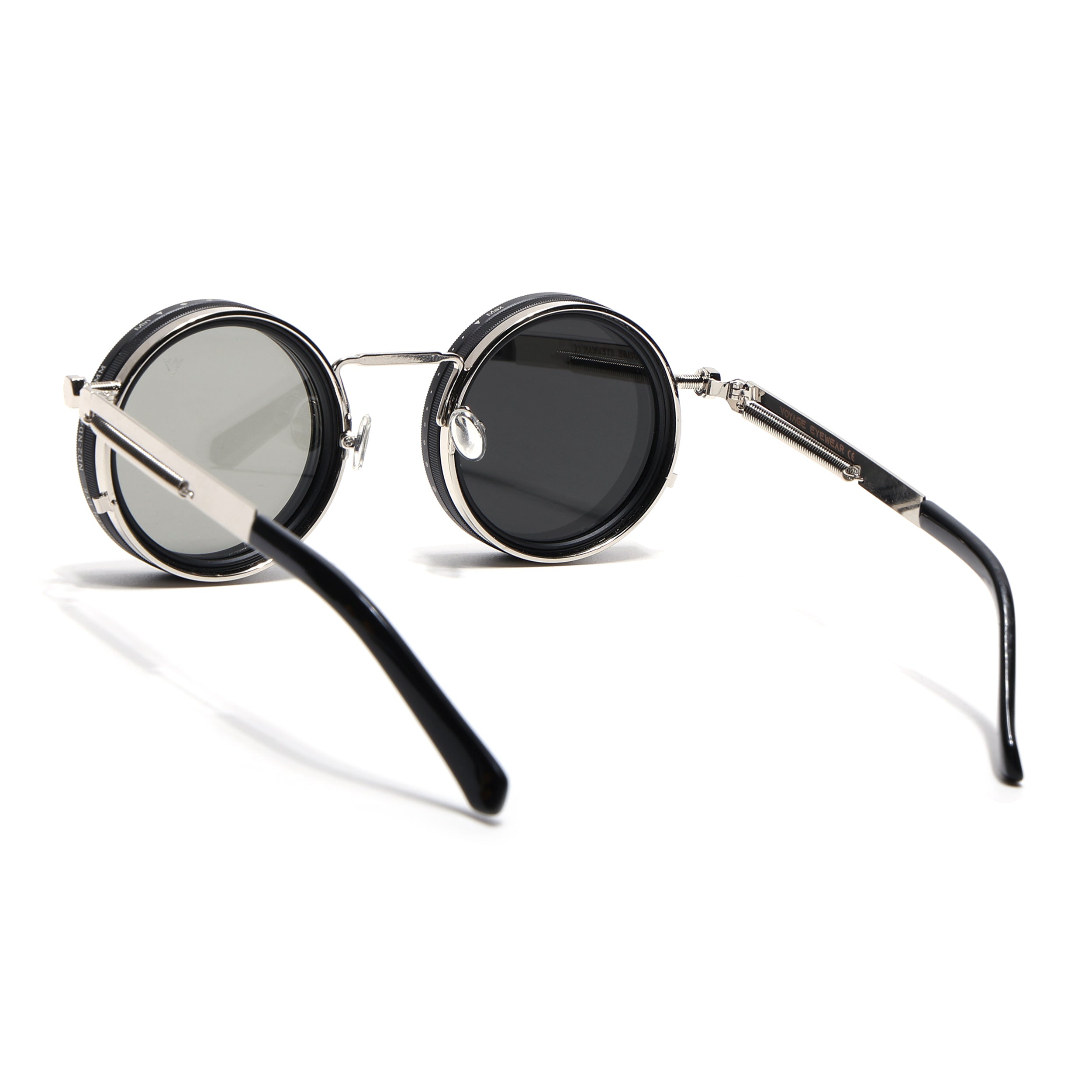 Transformer | Round Polarized Sunglasses | Silver Frame - PMG6842