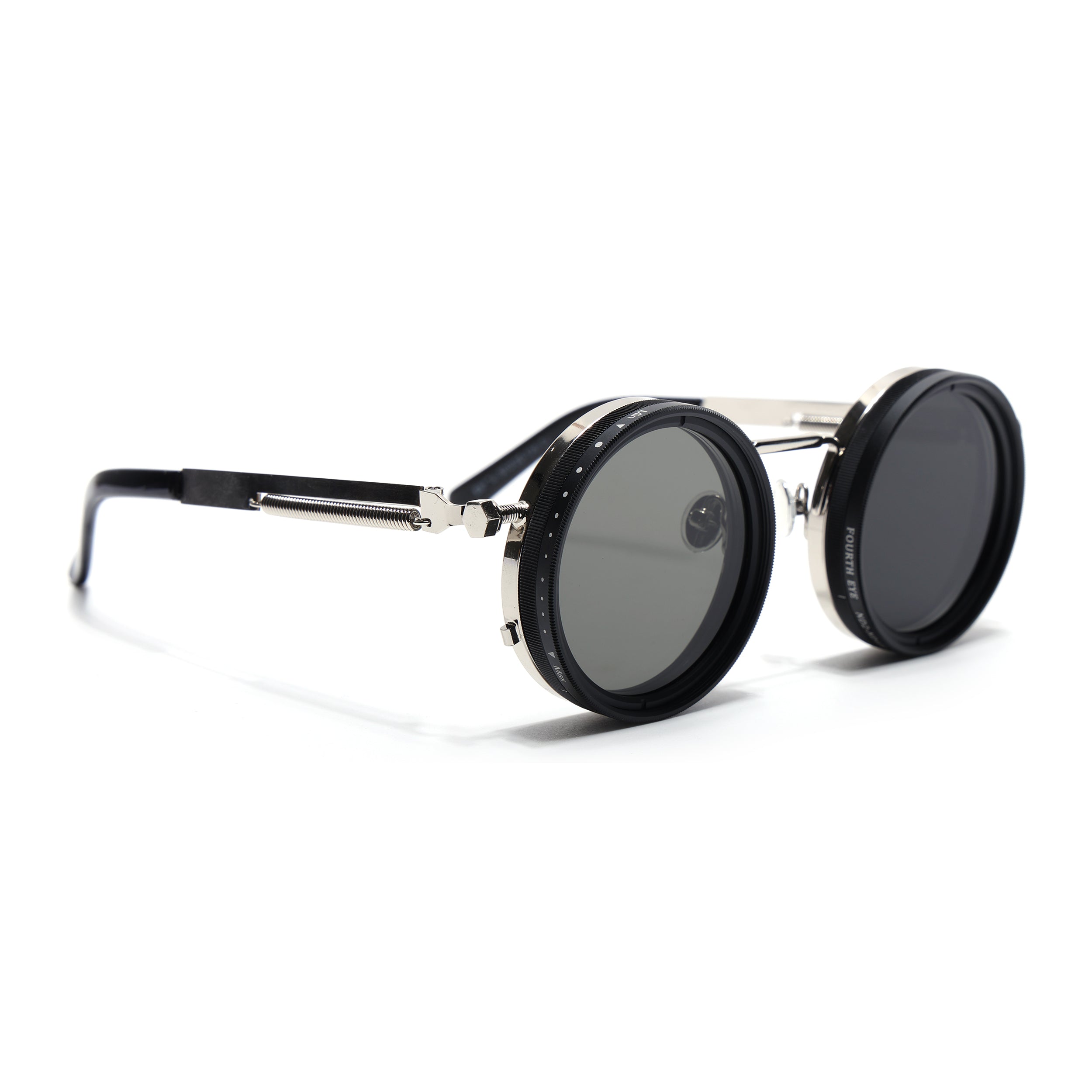 Transformer | Round Polarized Sunglasses | Silver Frame - PMG6842