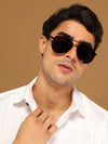 Sukhoi | Black Aviator Polarized Sunglasses for Men & Women | Black Lens - PMG7138