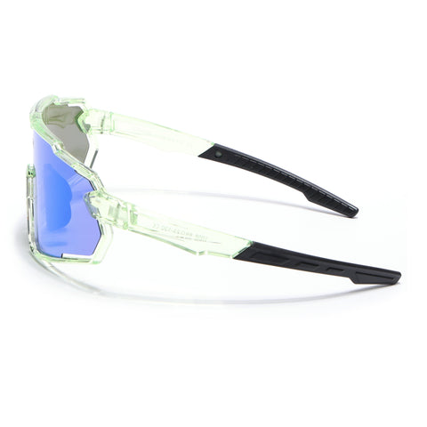 Wrap Around Polarized Sunglasses for Kids (Multicolor Lens | Green Frame - SLPMG7200)