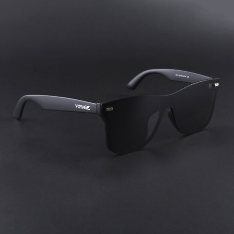 Mooze | Matte Black Polarized Wayfarer Sunglasses | PMG3977