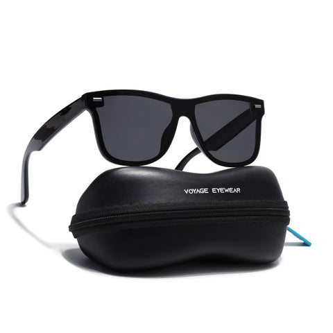 Mooze | Shine Black Polarized Wayfarer Sunglasses | PMG3979