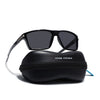 Jaxor | Shine Black & Silver Polarized Rectangle Sunglasses - PMG3968