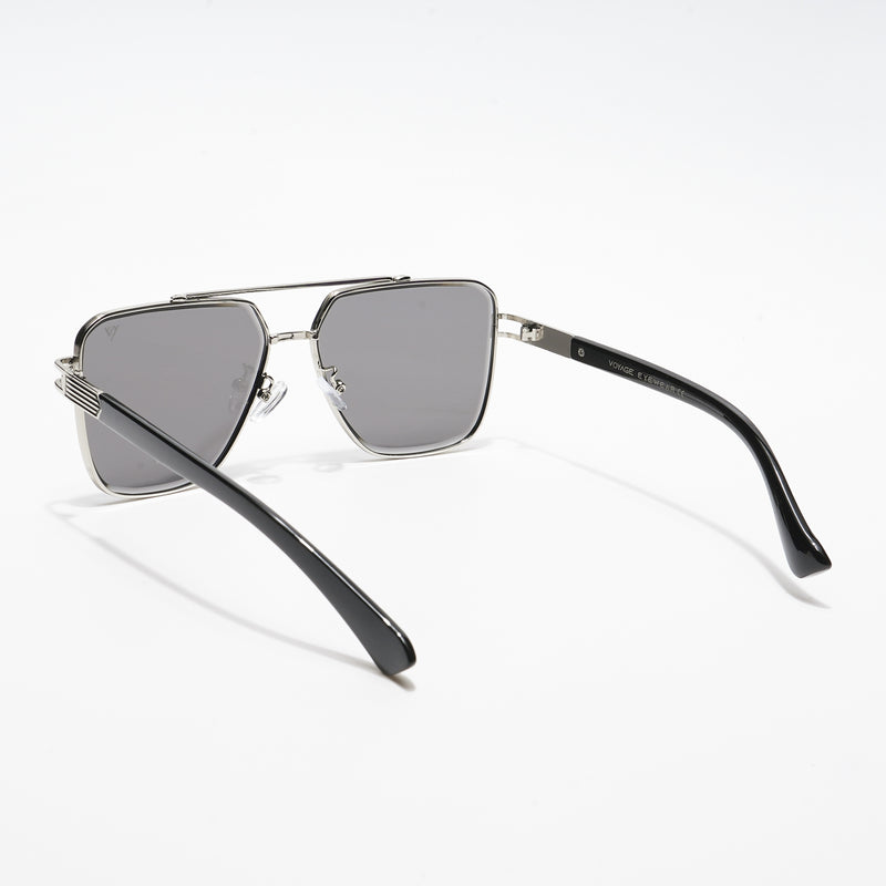 Wayfarer Sunglasses (Grey Lens | Silver Frame - MG5235)