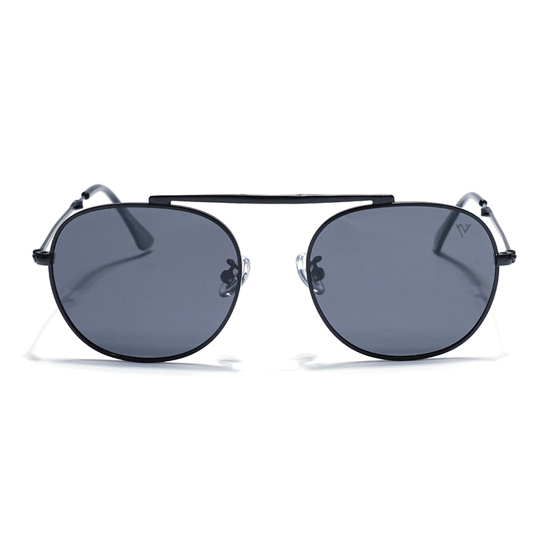 Twist | Black Polarized Round Sunglasses - PMG4145