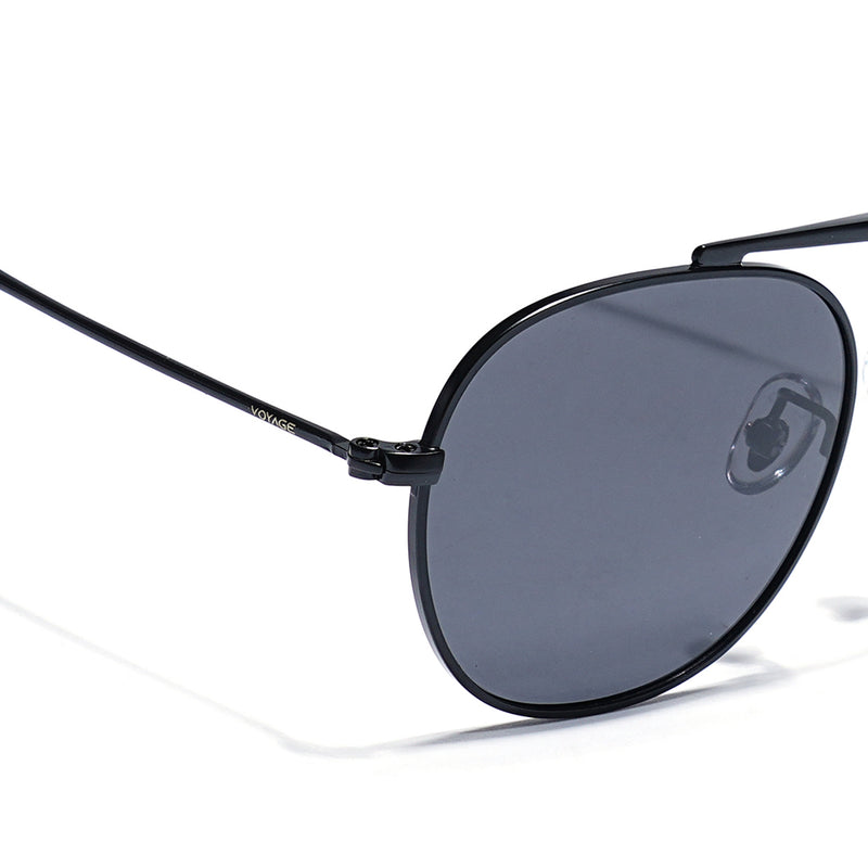 Twist | Black Polarized Round Sunglasses - PMG4145
