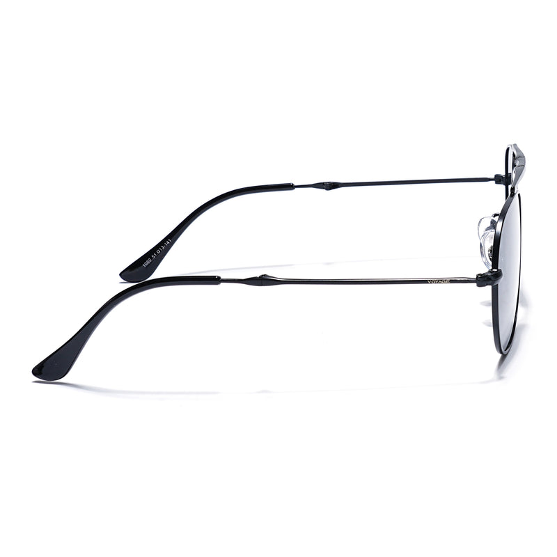 Twist | Black Polarized Round Sunglasses - PMG4145