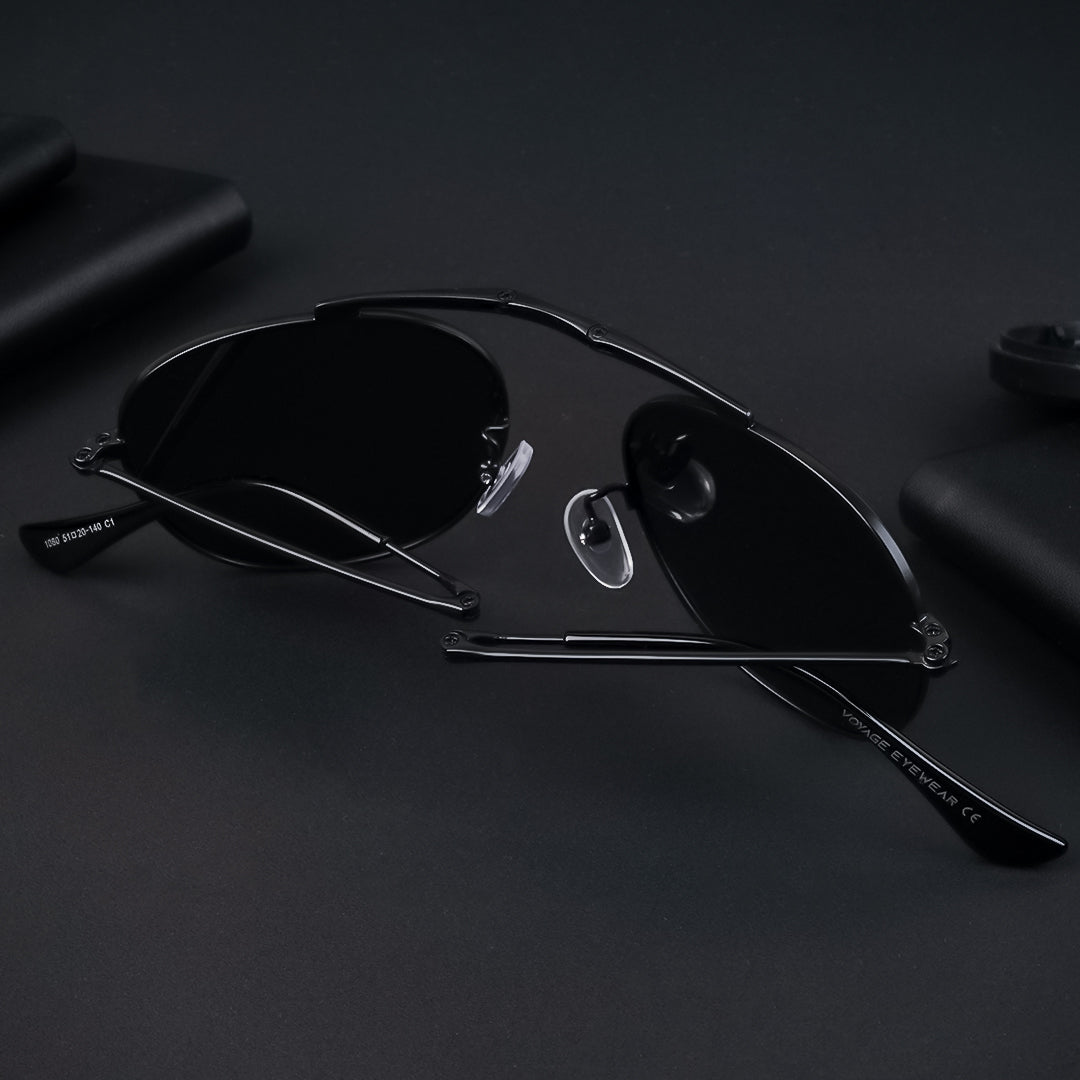 Nobel | Black Polarized Round Sunglasses - PMG4145
