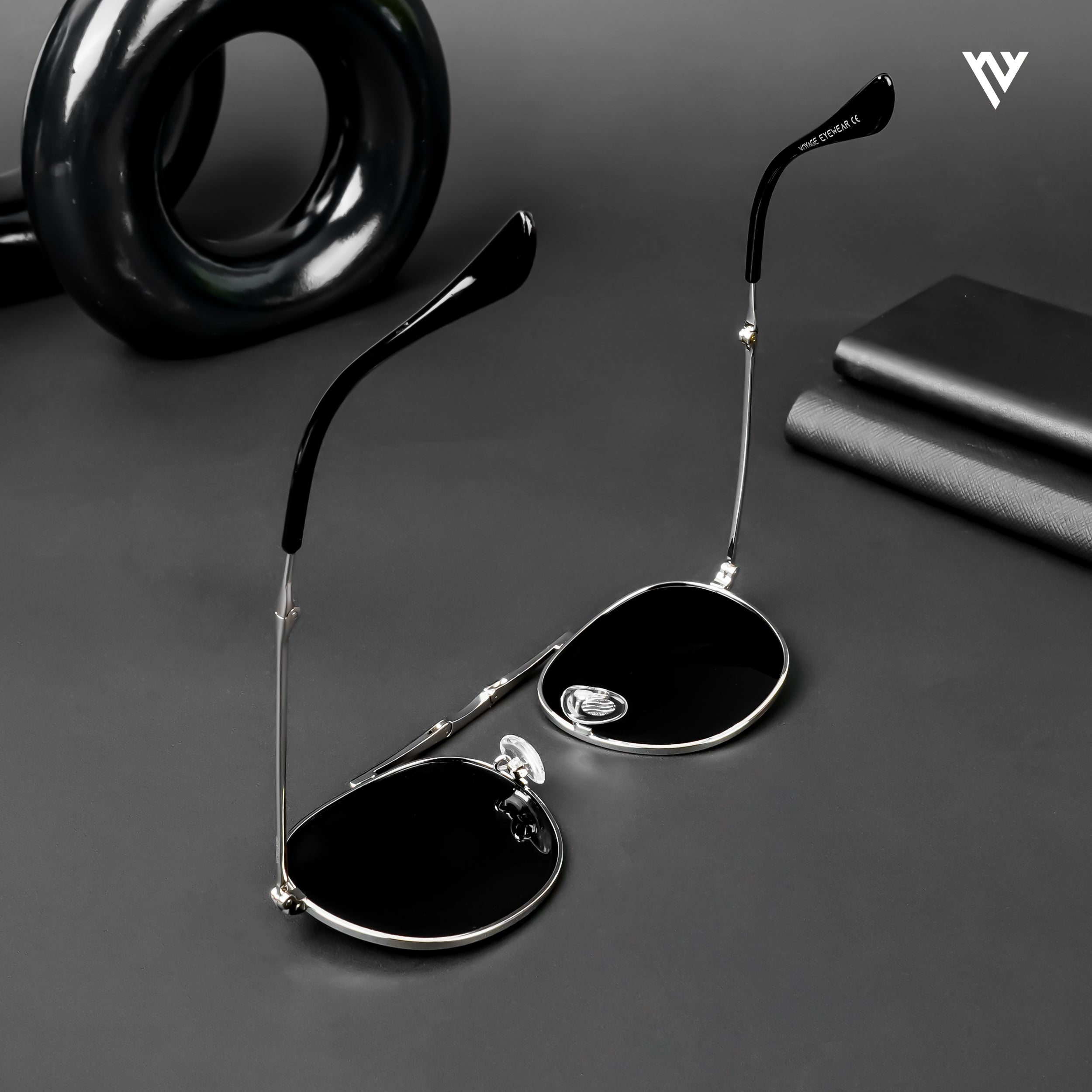 Voyage Exclusive Silver Foldable Polarized Wayfarer Sunglasses for Men & Women - PMG4826