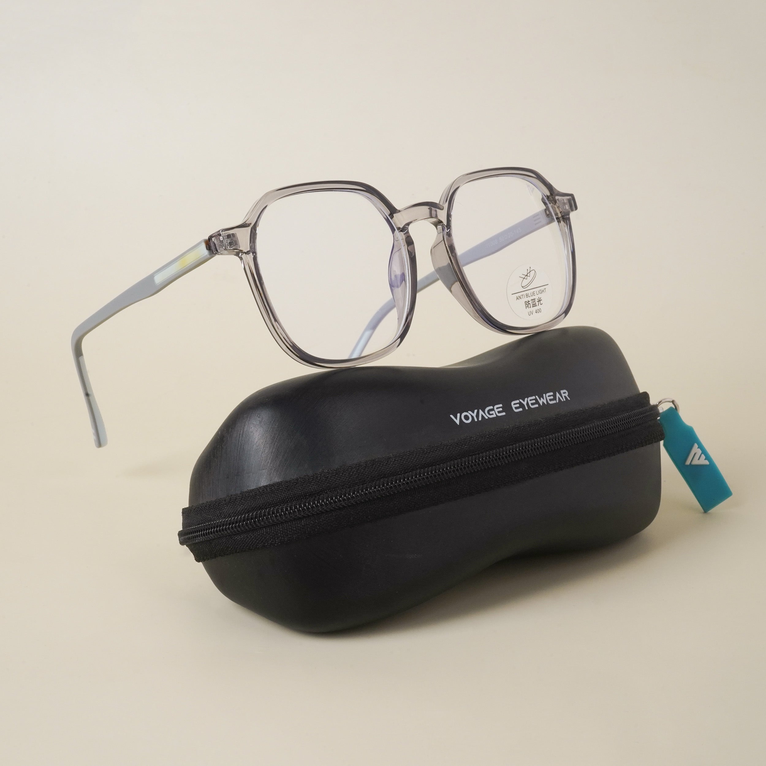 Voyage Grey Over Size Eyeglasses for Men & Women - MG3994