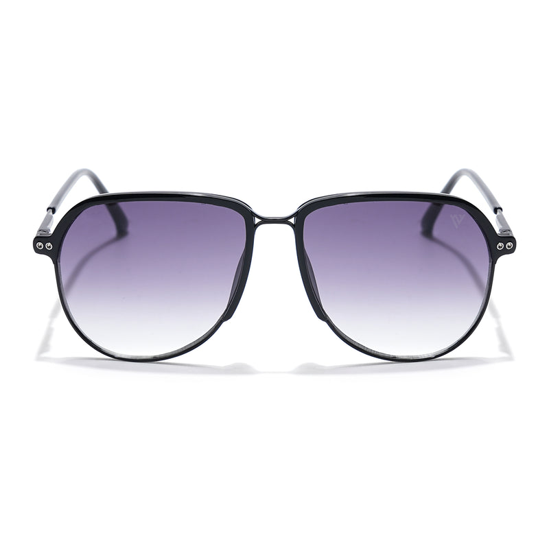 Voyage Select Aviator Sunglasses (Grey & Clear Lens | Black Frame - SLMG6118)