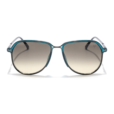 Voyage Select Aviator Sunglasses (Grey & Light Brown Lens | Blue & Grey Frame - SLMG6120)