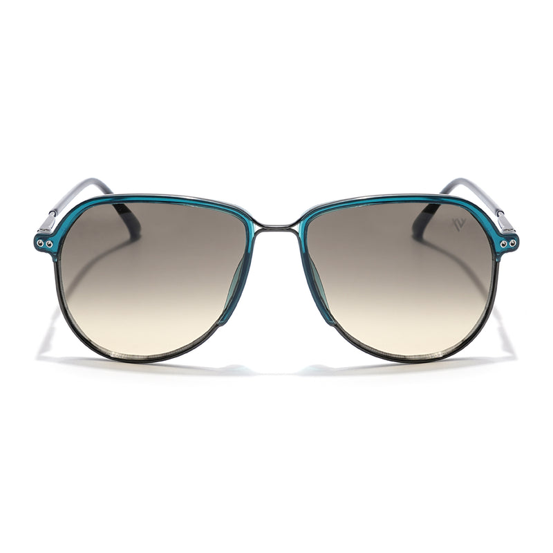 Voyage Select Aviator Sunglasses (Grey & Light Brown Lens | Blue & Grey Frame - SLMG6120)